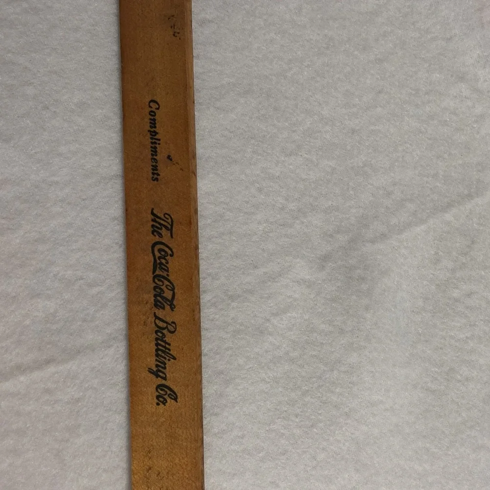 Vtg Coca-Cola Bottling Co. Wooden Ruler 12